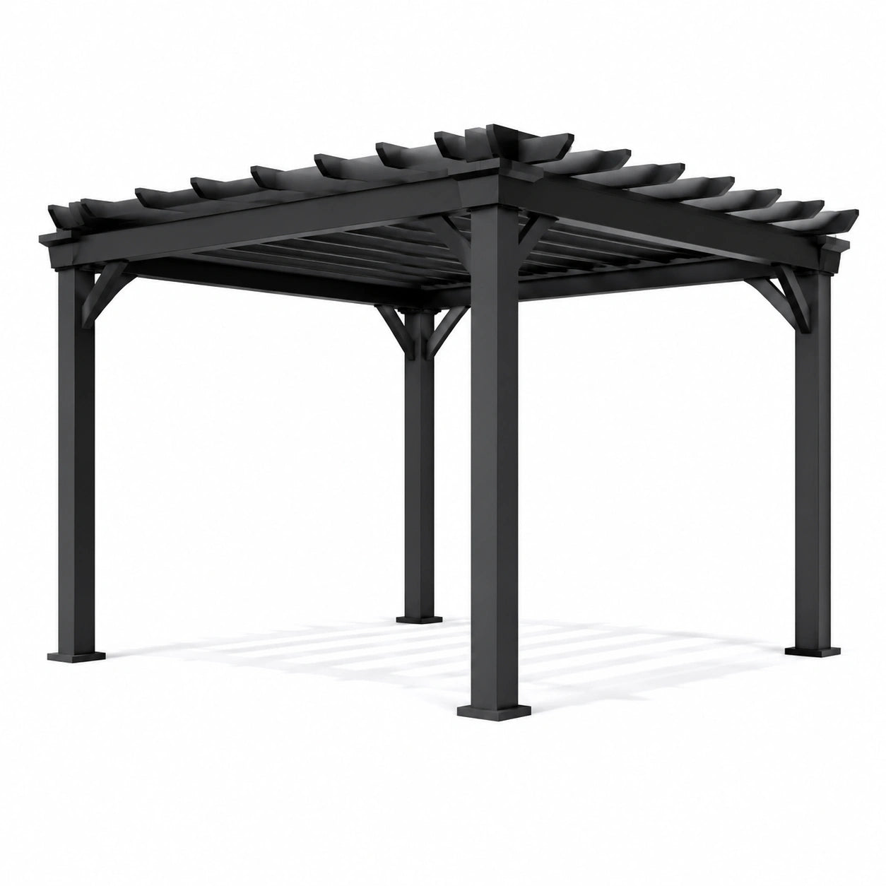 Pergola in Metallo Nero 300x300x250 cm