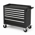 Carrello portautensili in metallo con 6 cassetti nero 85x40x80 cm