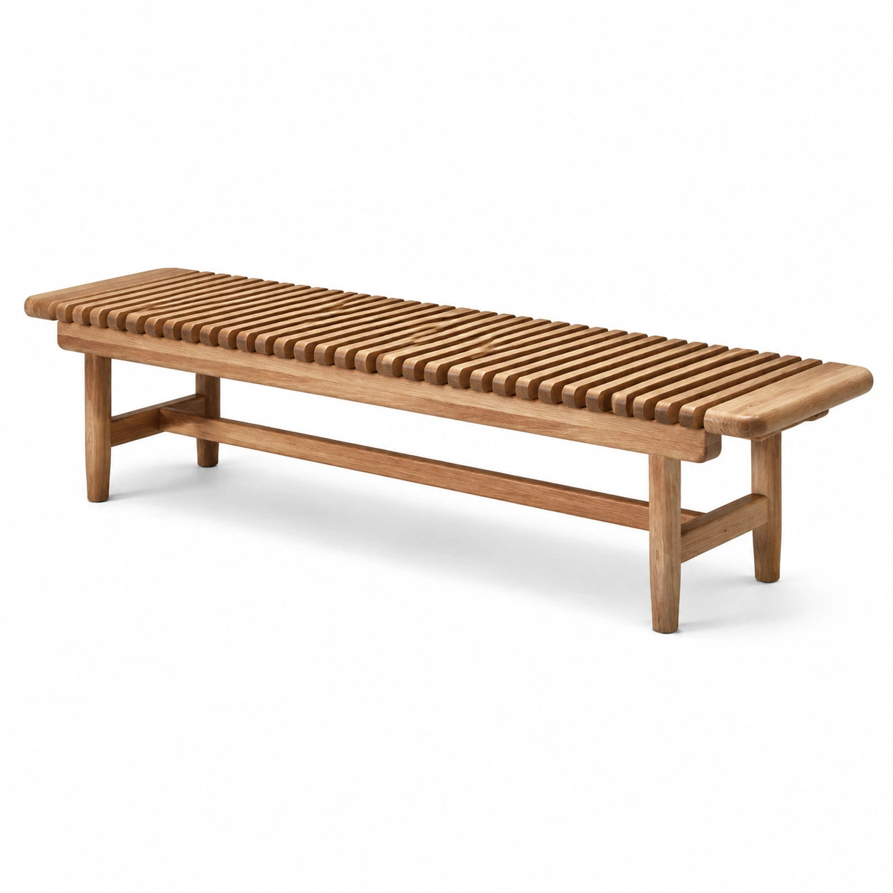 Panca in Legno di Quercia Massello Naturale 180x40x45 cm