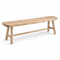 Panca in legno di quercia naturale 180x35x45 cm